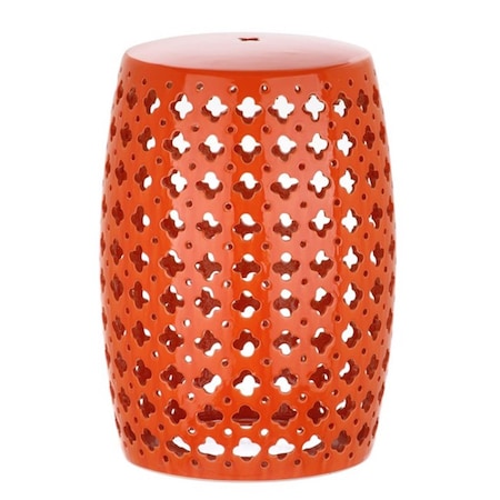 Safavieh 18 x 13 x 13 in. Lacey Garden Stool, Orange ACS4531D